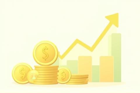 Illustration of coins and a price tag