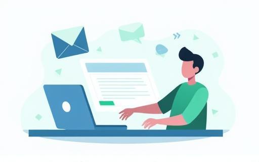 Illustration of a person signing up for a newsletter